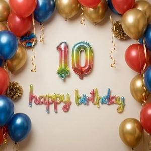Kit de Guirnalda de Globos para Fiesta de Cumpleaños, Fondo de Cumpleaños, Globos de Letras y Números, Decoraciones para Fiesta de Cumpleaños - Product Image 5