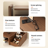 Support de bureau pour ordinateur avec étagère de rangement et tiroir, réglable en hauteur pour moniteur, idéal pour le télétravail