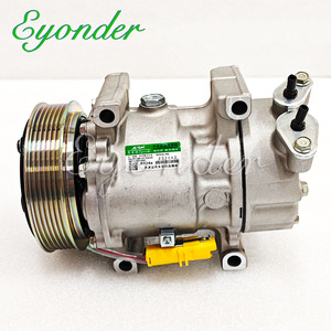 Compresseur AC pour CITROEN C3 XSARA <span class=keywords><strong>FIAT</strong></span> <span class=keywords><strong>SEICENTO</strong></span> PEUGEOT 206 307 6453FR 6453JL 6453KS 6453LF 6453LG 6453JP 6453LH 9684480180 - Product Image 1