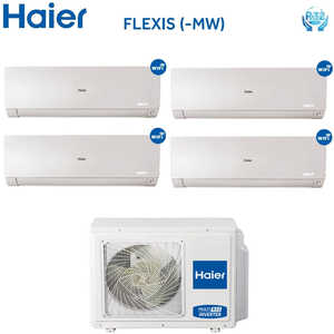 HAIER FLEXIS Serie Blanca 7000 + 9000 + 9000 + 12000 BTU Split Inverter Quadri Aire Acondicionado con 4U85S2SR2FA WiFi Integrado de W - Product Image 2
