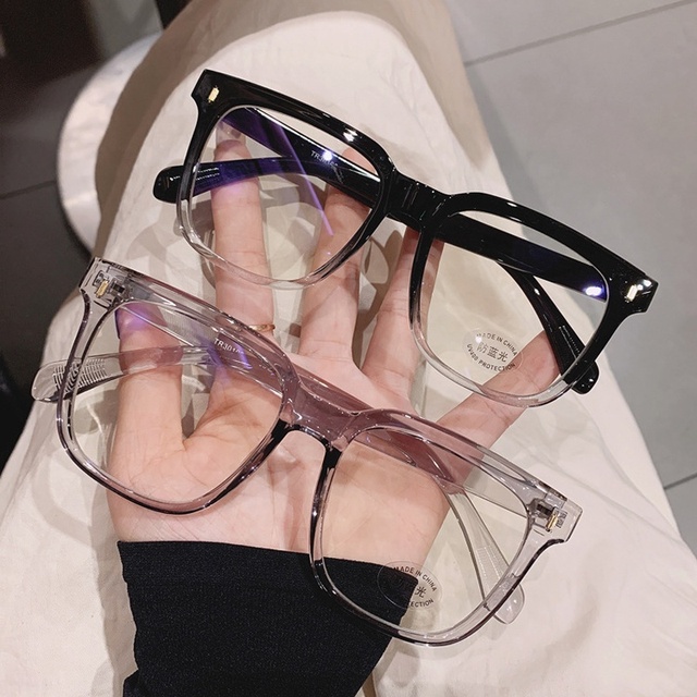 2026 Unisex Optical Square Eyeglasses Frames Black Transparent Blue Light Blocking Glasses Men Women Clear Eyewear Diamond Face