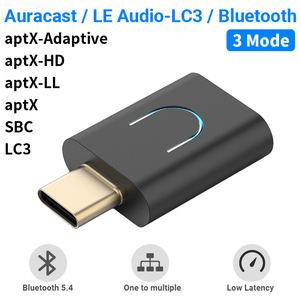 Émetteur audio BT 5.4 AptX-Adaptive Type-C, adaptateur de musique stéréo sans fil avec Auracast pour PC/Mac/<span class=keywords><strong>PS4</strong></span>/5 - Product Image 1