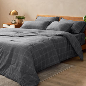 Ropa de <span class=keywords><strong>cama</strong></span> para el hogar, sábanas dobles, juego de sábanas suaves de 4 piezas, juegos de edredón tamaño Queen para adultos - Product Image 1