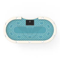 Table de poker ovale personnalisée YH avec base en bois en forme de H - Table de poker Texas Hold'em professionnelle pour casino et club