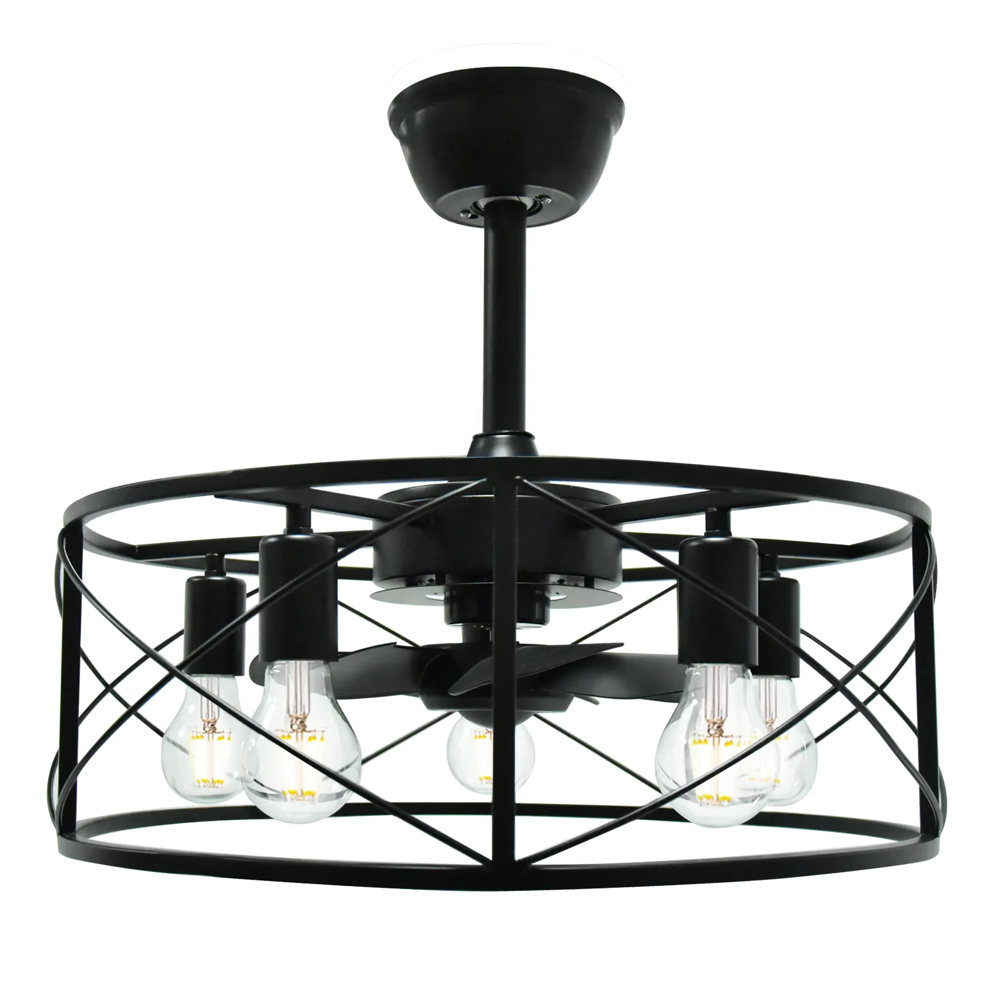 2022 American style home lamps Retro black wrought iron chandeliers Rustic retro ceiling lamps