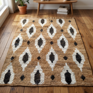Modern Adult Wool Flat Pile <b>Carpet</b> Rug Handmade Medallion Rectangle Office Everyday Use MA-J011B Premium Home Decor Rug - Product Image 3