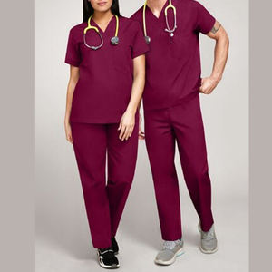 Alta calidad Chic Designer Unisex Medical Scrubs Jogger Sets Durable Knitted V-Neck Three Pockets Custom Color Logo Healthcare - Product Image 5