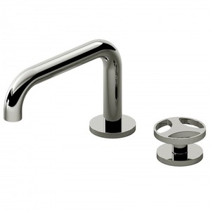 Graff di lusso contemporaneo Harley 2 fori rubinetto miscelatore con finitura spazzolata sensore Touchless a foro singolo stile contemporaneo - Product Image 1