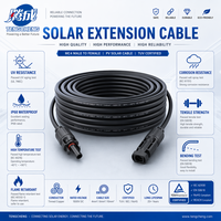 Kabel Ekstensi Tembaga Berlapis Timah XLPE Industri IP67 1KV/1.5KV 1M/2M/3M/5M untuk Panel Surya 2.5mm/4mm/6mm Konektor MC 30A