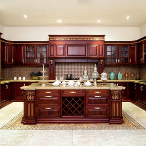 Îlot de <span class=keywords><strong>cuisine</strong></span> modulaire en bois massif laqué avec <span class=keywords><strong>évier</strong></span> en acier inoxydable - Product Image 1