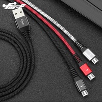 Kabel Usb Pengisian Daya Cepat 2.4A Logam Mikro Kualitas Tinggi