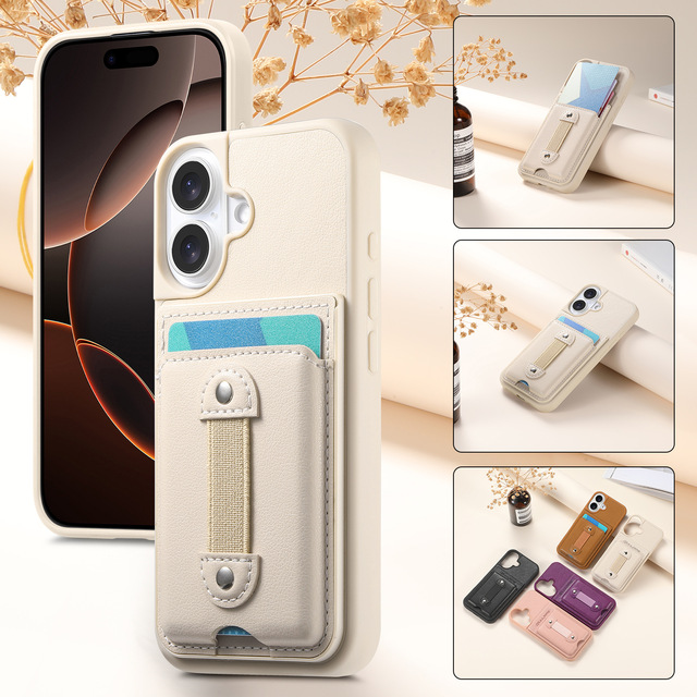 New Model Elastic Wristband Phone case Wallet Card Holder Card case Phone case for iPhone