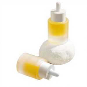 Luxury 30ml 40ml <b>50ml</b> Flat Shoulder Cylinder <b>Glass</b> <b>Bottles</b> Frost Essential Oil Eye Cream Skin Care Serum Dropper/ - Product Image 4