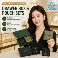 Boîte à bijoux rigide personnalisée en gros avec bouton-pression, pochette en cuir pour bagues, boucles d'oreilles, colliers, coffret cadeau de luxe
