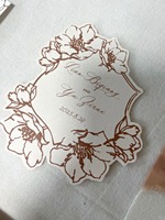 Carte de luxe personnalisée en typographie 2026 – Invitations de mariage haut de gamme, carte postale texturée, liste de participants, carte de menu