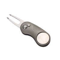 Fourche pop-up automatique d'outil de réparation de divot de golf haut de gamme avec marqueur de balle personnalisé de logo