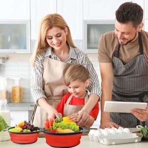 Kitchen Colander Strainers Collapsible Plastic Fruit and <b>Vegetable</b> Colanders with Handles - Product Image 6