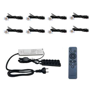 3W 8led Set <strong>Spotlight</strong> Dimmable With Remote Controller and EU <strong>Plug</strong> for SunSpaces Verandas and Garden Rooms. - Product Image 1