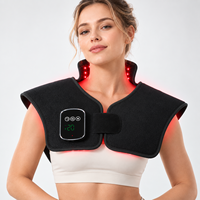 Enveloppe chauffante sans fil pour thérapie par lumière rouge personnalisée pour le cou et les épaules, avec batterie 5000 mAh, coussin chauffant infrarouge pour le haut du dos