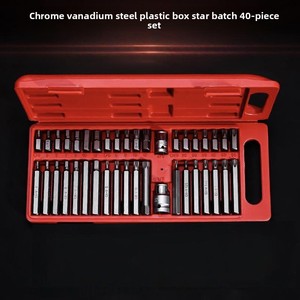 Jeu de clés hexagonales de 40 pièces, jeu complet de clés à douze pans, embouts en acier allié au chrome-vanadium, boîte de rangement en plastique pour outils - Product Image 3