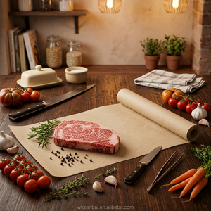 Papier sulfurisé en silicone de qualité alimentaire résistant aux hautes températures, petit rouleau, antiadhésif, résistant à la graisse, pour restaurant - Product Image 1