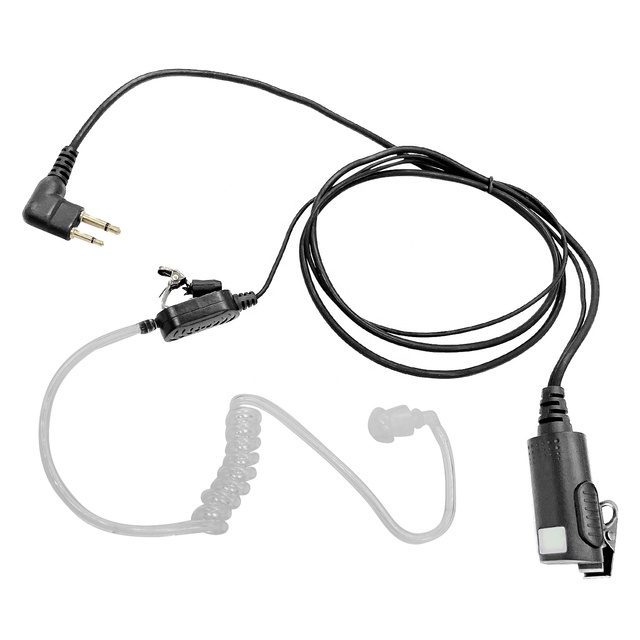 Coil Cord Headphone Walkie Talkie Coiled Tube Cable 2 Way Radio Covert Communication Crystal Earphone Ear Piece Earpiece