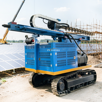 Machine de piquage solaire sur chenilles pour projets photovoltaïques