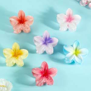 Lote de 3 pinzas para el pelo con diseño de flor y lazo, accesorio de belleza para mujer y niña, ideal para el verano y la playa, con empaque de regalo. - Product Image 4