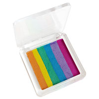 Vente chaude 6 couleurs non toxique eye-liner eau activé couleur peinture visage pigment halloween palette de maquillage