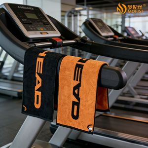 Toalla Deportiva para la Cabeza, Color Naranja con Logotipo Negro, Secado Rápido, para Gimnasio, Running, Maratón - Product Image 3
