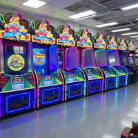 Vliegende Schijf Arcade Spelautomaat Carnaval Thema Aanpasbare Logo Sticker voor Familiepretcentrum