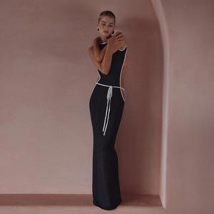 <span class=keywords><strong>Robe</strong></span> de Plage JSN à Fente Haute 2024 Ajourée, Tenue de Vacances d'<span class=keywords><strong>Été</strong></span> Sexy, <span class=keywords><strong>Robe</strong></span> Maxi à Nouer Dos Nu Cache-Maillot pour Femme - Product Image 6