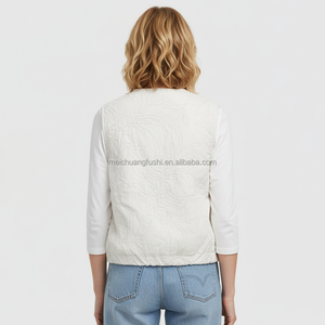 <span class=keywords><strong>Chaleco</strong></span> Personalizado con Cuello Redondo, Cierre Completo y Bordado con Cordones para <span class=keywords><strong>Mujer</strong></span> - Product Image 2
