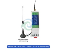 Répéteur de données transparent LoRa DTU, radio de données sans fil, émetteur-récepteur série TTL Master + Antenne + Câble double alimentation à fils nus