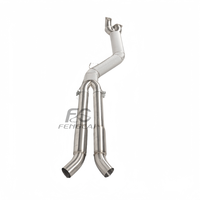 Système d'échappement à résonateur SS304 pour BMW M3 M4 G80 G82 G83 S58 2019-2024, tube intermédiaire isolé, grand diamètre de tuyau 89 mm/3,5 pouces