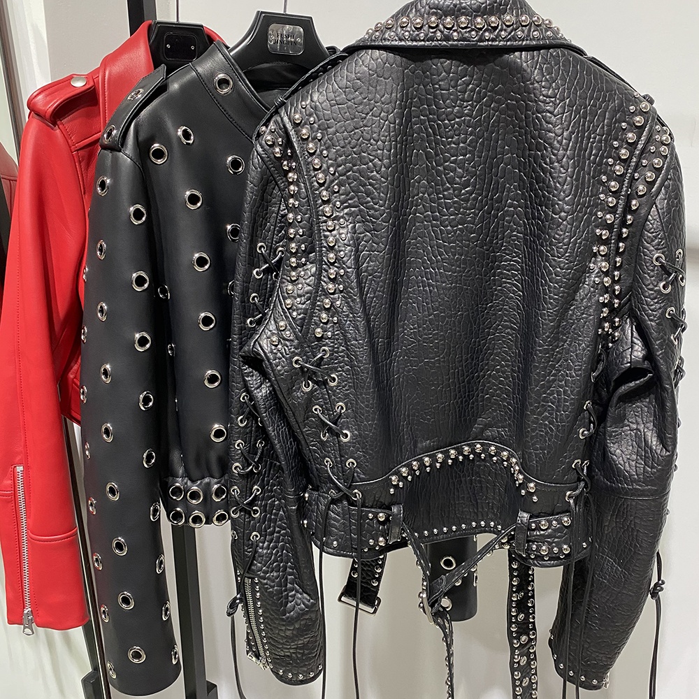 Low Price Asymmetrical Zipper Leather Jacket Multiple Colors