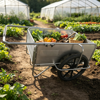 Fabricant professionnel de chariots à roulettes en aluminium à 2 roues, haute capacité (300 kg), pour le stockage d'outils et l'utilisation en jardinage