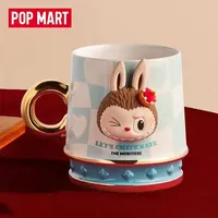 POP MART LABUBU the MONSTERS LET'S CHECKMATE Series Mug Kawaii Ornaments Figurines Home Decor Desktop Model Gilr Toys