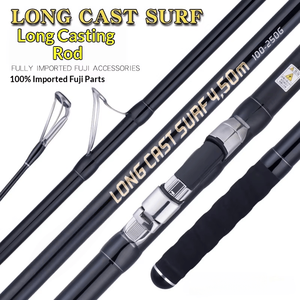 <span class=keywords><strong>Canne</strong></span> à pêche de surf de haute qualité 4,5 m, Fuji Japon, longue portée, lest 100-250g, 3 sections, pour la pêche en mer depuis le rivage - Product Image 1