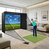 Filet de projection pour entraînement de golf, écran de simulateur de golf d'intérieur, filet d'entraînement de golf, taille 2,5x2,5m