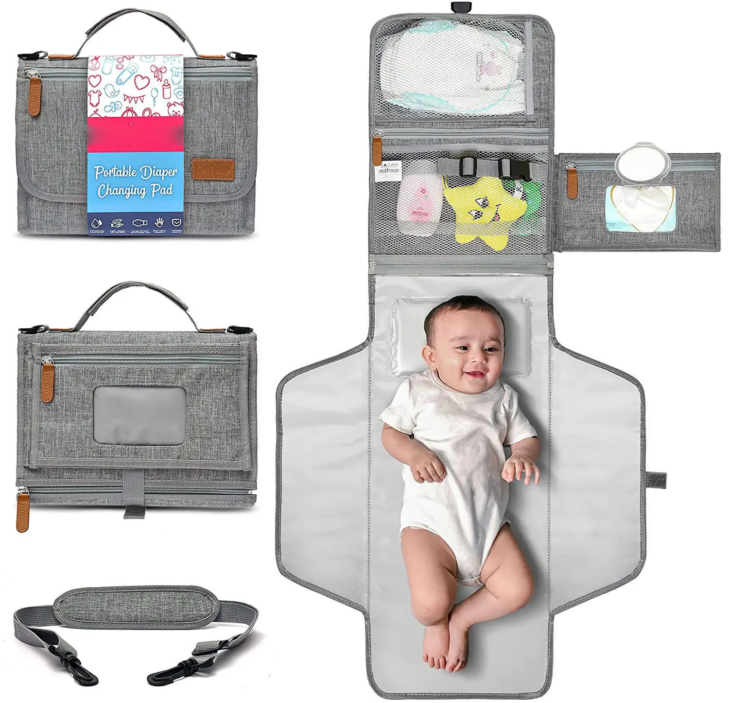 Penjualan laris alas kasur pengganti bayi portabel penutup bantalan pengganti lipat untuk bayi perempuan laki-laki