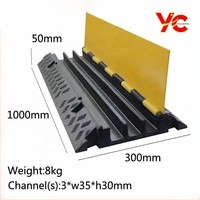 Meilleures ventes 40 pouces personnalisé limite de stationnement extérieur 1 2 3 4 5 canaux pvc plastique caoutchouc protecteur de câble bosses de vitesse