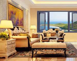 Fenêtre en aluminium avec moustiquaire pas cher fer fenêtre grille de protection de sécurité de conception écran porte et fenêtre - Product Image 6