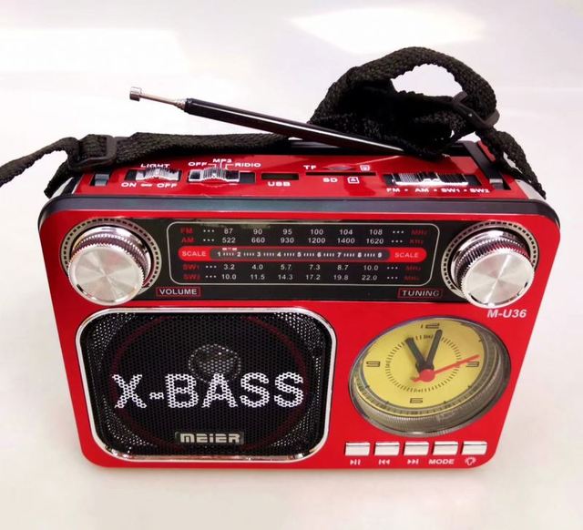 MEIER M-U36 World Receiver Old Style Radio Set Portable Vintage Retro Pocket Rechargeable Multi-band Am Fm Radio