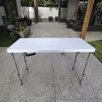 Tables rondes pliantes en plastique blanc de 60 pouces pour événements et fêtes, version extérieure, vente en gros