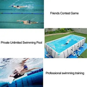 Faixas ajustáveis de resistência para piscina com cinto, exercício de cordão elástico para treinamento de natação para jovens e adultos