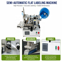 Machine d'étiquetage à rouleaux pour étiquettes plates, applicateur d'étiquettes autocollantes de bureau pour l'étiquetage des flacons cosmétiques plats et des boîtes d'emballage