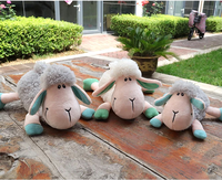 Peluche lestée de mouton d'alpaga mignon personnalisé poupée d'agneau en peluche pour enfant pour les cadeaux de vacances de sommeil profond