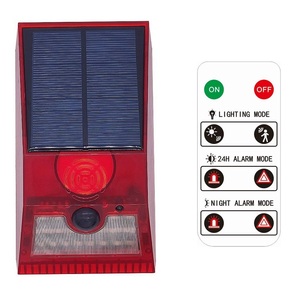 Lámpara de Alarma Solar Inteligente con Control Remoto de Seguridad para Prevenir Accidentes, Sensor de Cuerpo Humano, Lámpara de Pared, Dispositivo de Ahuyentamiento - Product Image 4