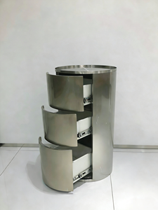 ตู้เก็บอุปกรณ์ร้านตัดผม - ตู้ทำงานทรงกระบอกสำหรับร้านทำผม - ตู้สแตนเลสรุ่นร้านตัดผม - ตู้เก็บของช่างทำผม - Product Image 2